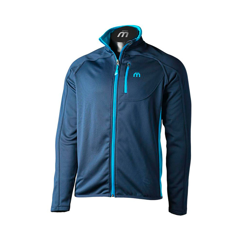 Кофта мужская Mico M Half Neck Full Zip Shirt Warm Control Peper Blue