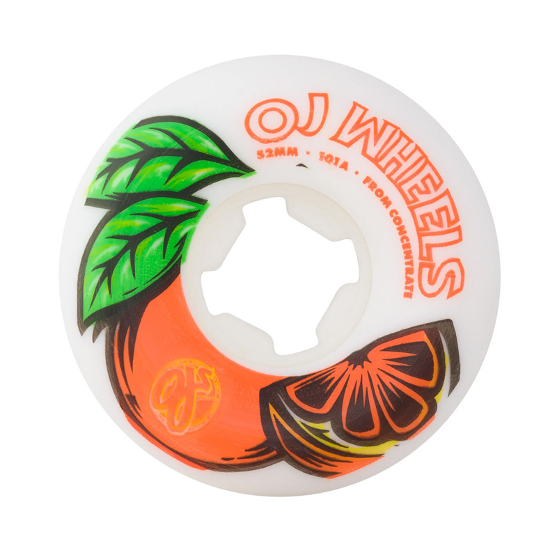 Колеса 52mm From Concentrate White Orange Hardline 101a OJ Wheels
