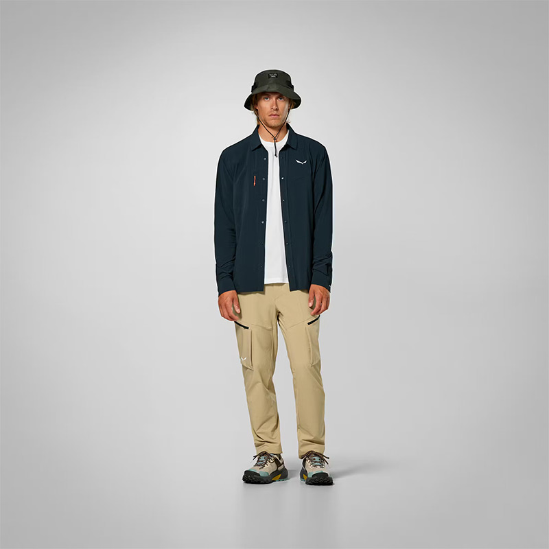Рубашка мужская Salewa PUEZ L/S M SHIRT Blueberry