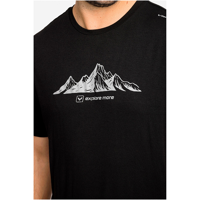 Футболка мужская VIKING LENTA LIGHT M T-SHIRT Black/Light Grey Bamboo