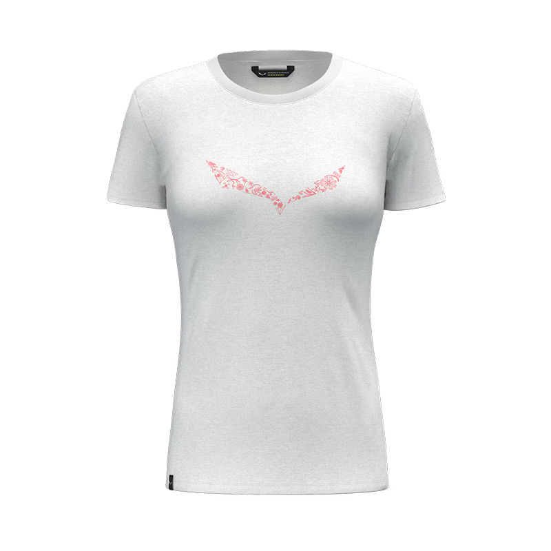 Футболка женская Salewa SOLID DRY W T-SHIRT White New Logo