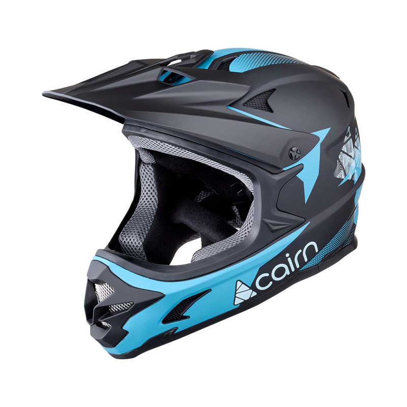 Велосипедный шлем Cairn Fullface X TRACK MAT Black Peacock Blue
