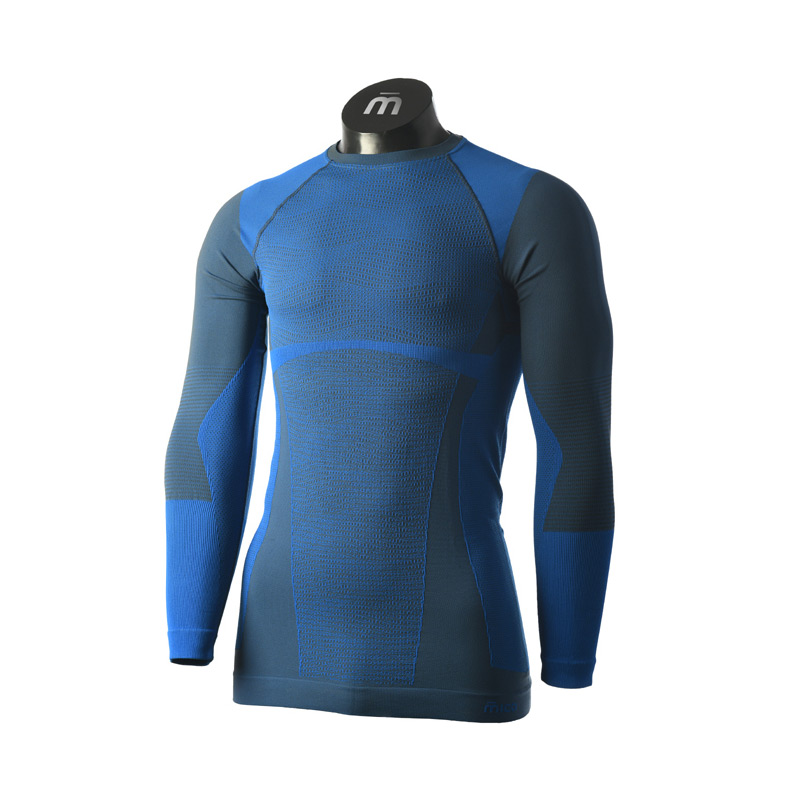 Термобелье мужское верх Mico MLS Round Neck Shirt Warm Control Piombo