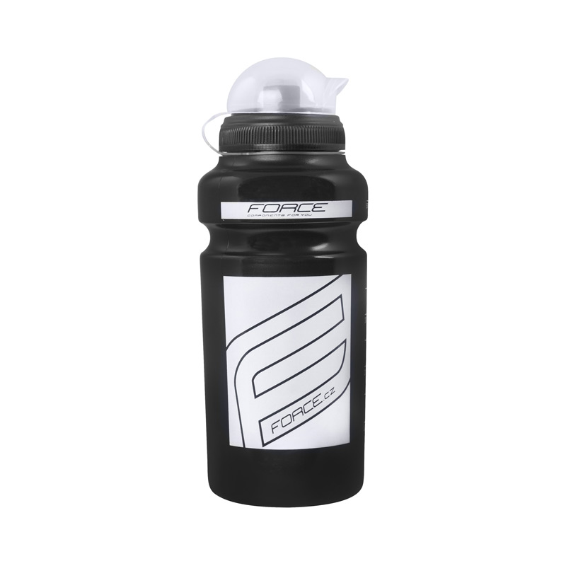 Велобутыль bottle FORCE "F" 0,5 l, Black/White Printing