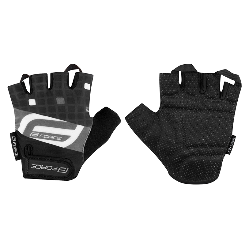 Перчатки велосипедные gloves FORCE SQUARE black