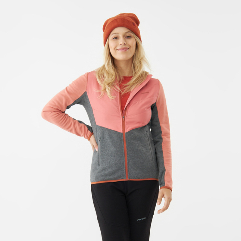 Кофта женская VIKING CREEK HOODIE W JKT-4008 Llight Pink-Grey