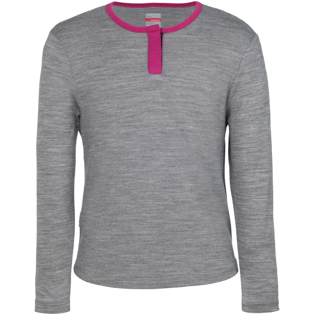 Футболка девочковая с длинным рукавом Amity LS Crewe K 260 Metro HTHR/Magenta