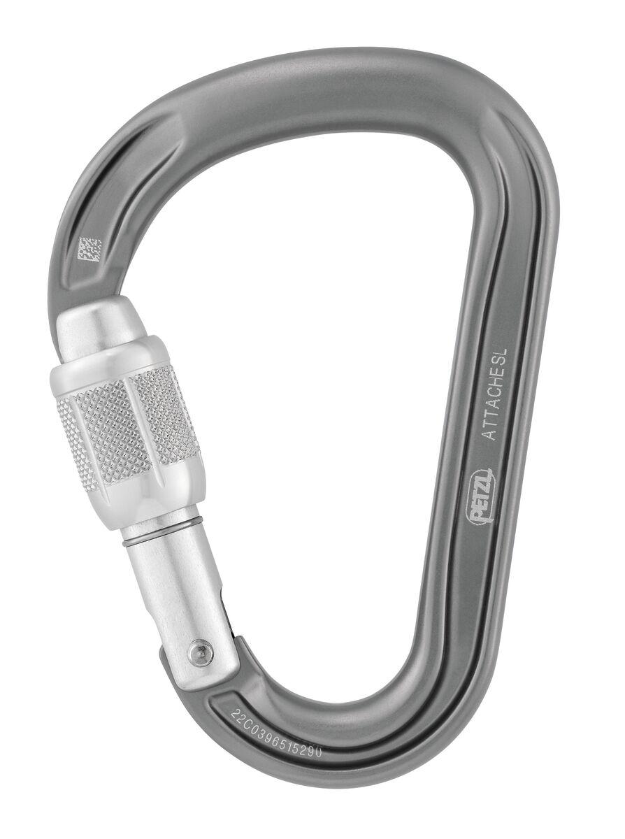 Карабин.муфт.PETZL ATTACHE SCREW LOCK Grey