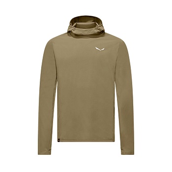 Футболка мужская с рукавом Salewa PUEZ SUN M HOODY JKT Quicksand