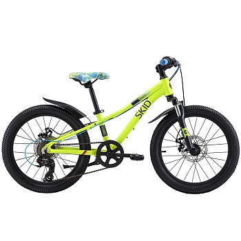 Велосипед детский SKID 20 SUS lime/blue