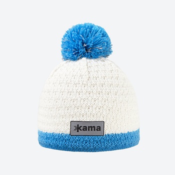 Шапочка детская КАМА  B71 101 S/45% Merino Wool/55% Acrylic/бел.голуб